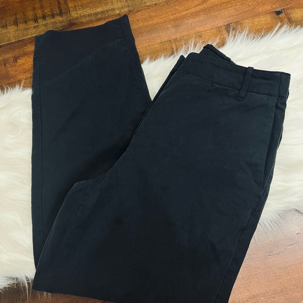 Banana Republic Slim Taper Ewa Pants Small Black Lyocell Cotton Ankle Trouser
